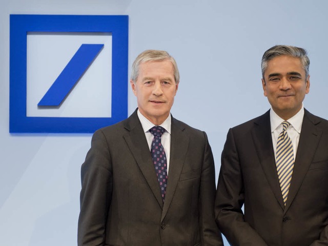 Das Fhrungsduo der Deutschen Bank: Jrgen Fitschen (links) und Anshu Jain.  | Foto: dapd