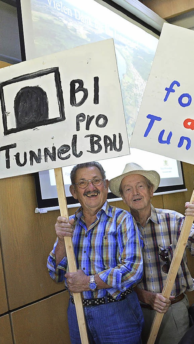 Als das Regierungsprsidium im Juli in...n Brgerinitiativen fr den Tunnelbau.  | Foto: Peter Gerigk