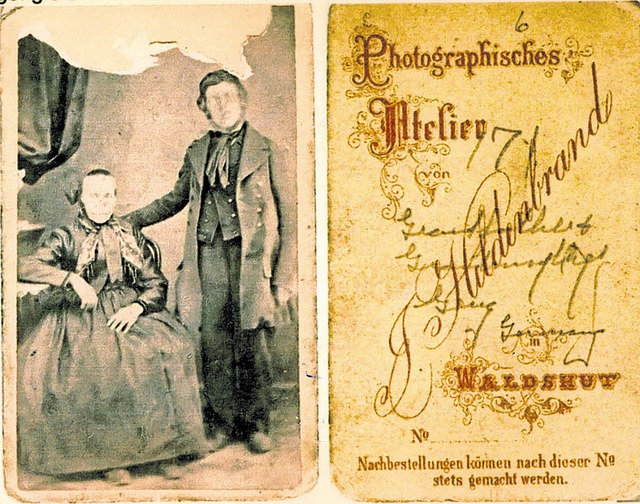 Das einzige erhaltene Foto aus dem 186...urgroeltern, die 1872 auswanderten.    | Foto: Geng/Repro: Bauer