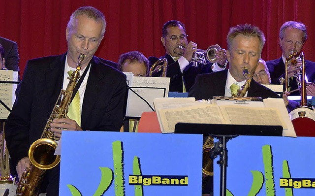 Die Kilian Heitzler Big Band trat bei ...begegnung der Schulen in Breisach auf.  | Foto: valerie pin