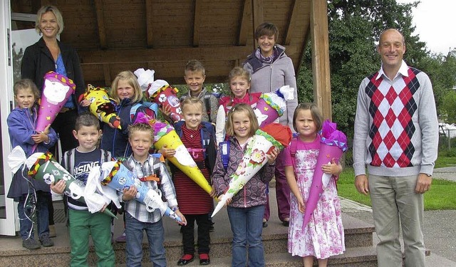 Neun Kinder starteten ins Schulleben an der Grundschule Wutach.   | Foto: Ilona Seifermann