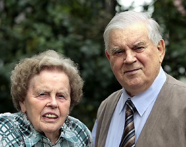 Elsa und Fritz Herrmann sind seit 60 Jahren verheiratet.   | Foto: C. Breithaupt