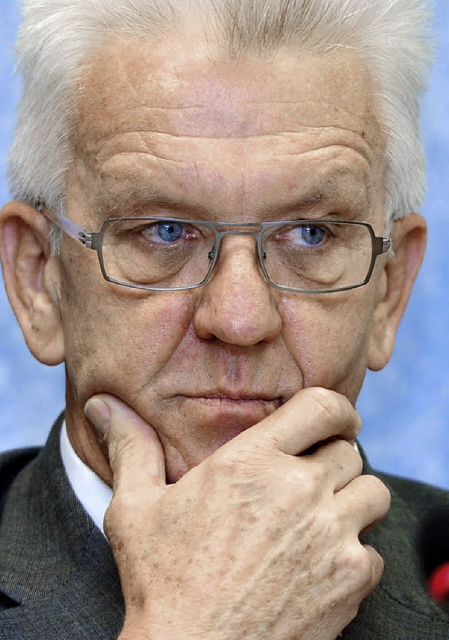Ministerprsident Kretschmann wird heu...atsvertrags seine Posistion erklren.   | Foto: DPA