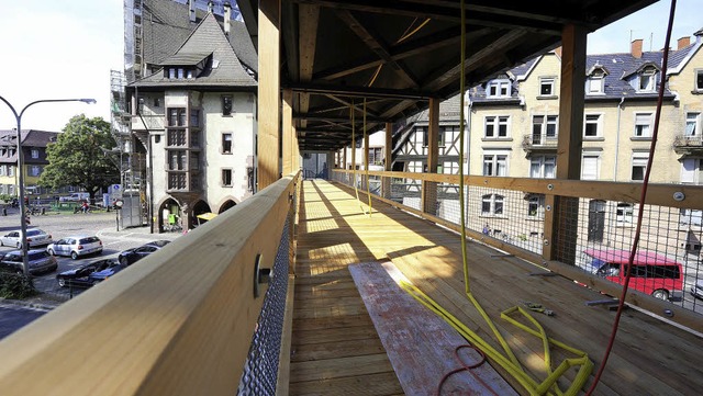 13 Monate lang war der Schwabentorsteg...der Altstadt zum Schlossberg gelangen.  | Foto: Ingo Schneider