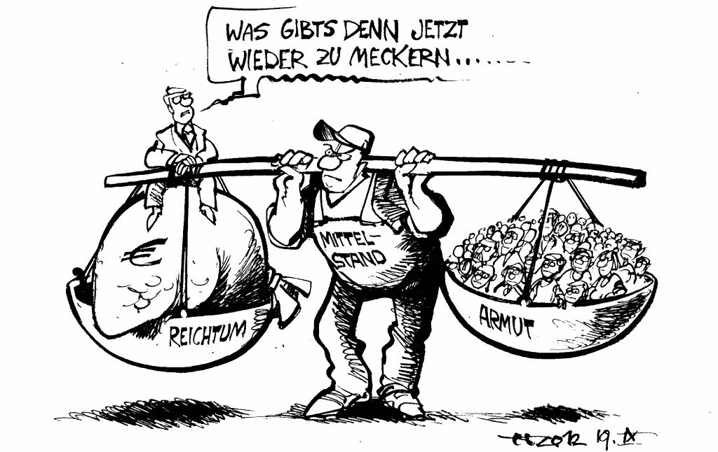 Die Situation ist doch ausgewogen!" Karikaturen Badische Zeitung