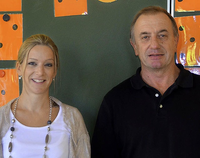 Svenja Herzog und Reinhard Herter bere...ector-Kinderakademie in Buchholz vor.   | Foto: Marja-Lena Welker