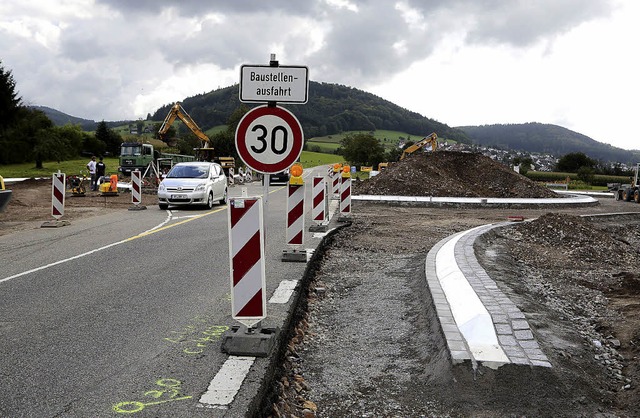 Trotz Baustelle fliet der Verkehr beim Dreispitz Reichenbach/Seelbach noch.   | Foto: christoph breithaupt