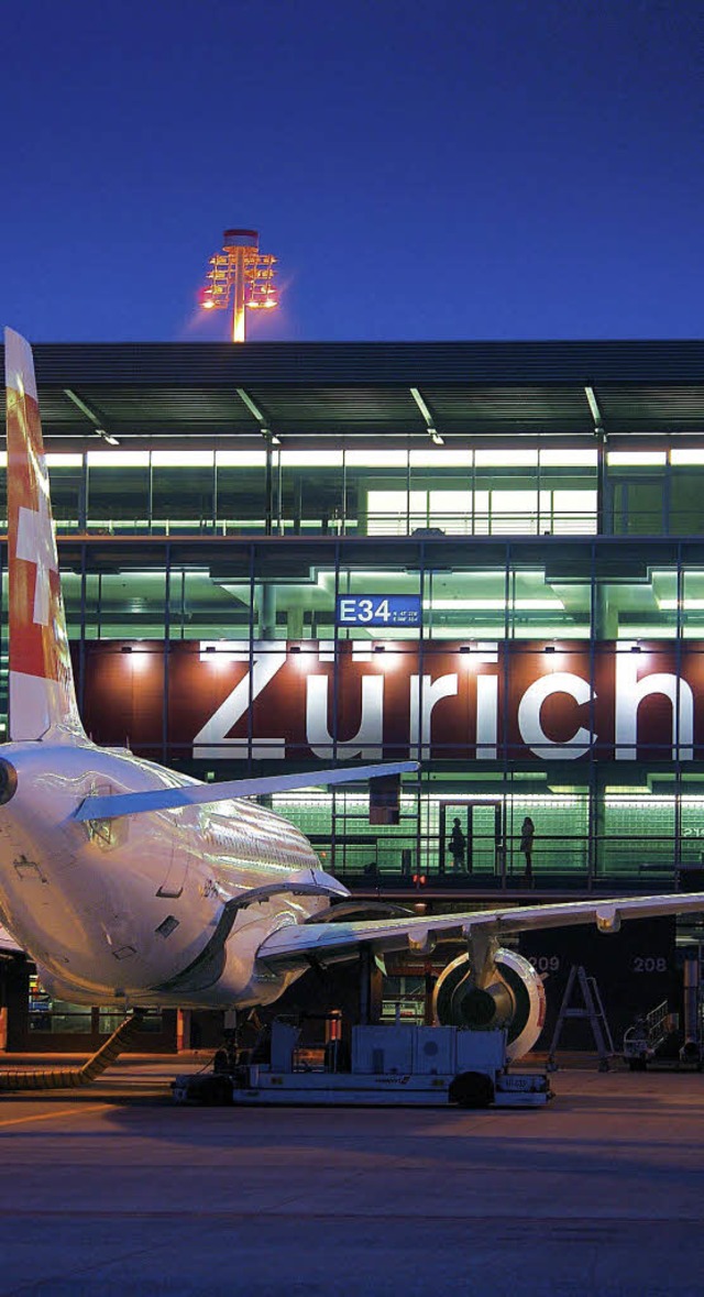 Seit Jahren ein Reibeisen im Deutsch-S...zer-Verhltnis: der Flughafen Zrich.   | Foto: Flughafen