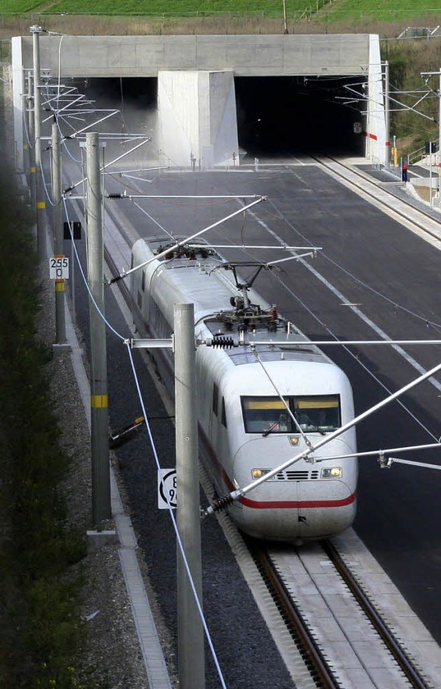 Der Messzug ICE-S am Katzenbergtunnel   | Foto: Cremer