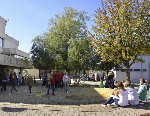 Die Realschule (links) und die Werkrea...m Schulverbund zusammengefasst werden.  | Foto: Martin Wunderle