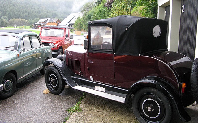 Das lteste Fahrzeug beim Treffen des ...niorchef vom &#8222;Bergblick&#8220;.   | Foto: Ulrike Spiegelhalter