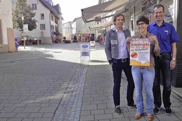 Beim Einkaufsbummel ist viel geboten