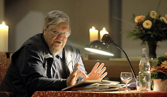 Der Bruddler alias Otmar Schnurr in der Friedenskirche   | Foto: wolfgang knstle