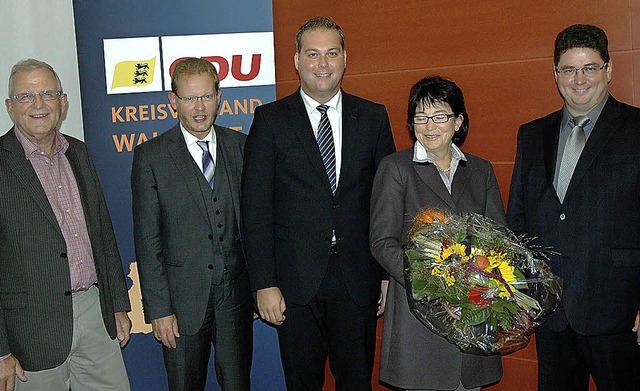 Der gewhlte Kreisvorstand (von links)...einer, Inge Grieshaber, Norbert Lttin  | Foto: SAHLI