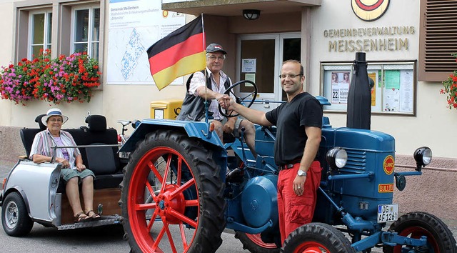 Wieder daheim: Gerda und Horst Kern wu...ermeister Alexander Schrder begrt.   | Foto: hans spengler