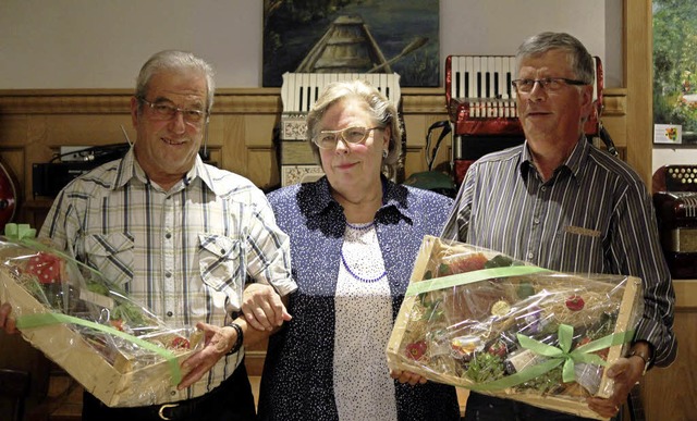 Fr langjhrige Ttigkeit im Vorstand ...iegauf (links) und Gottfried Brndle.   | Foto: Otmar Faller