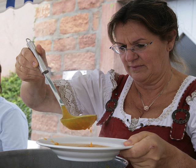 Die Krbissuppe zum Mittagstisch war b...bstfest im Prinzengarten sehr gefragt.  | Foto: Sandra Decoux-Kone