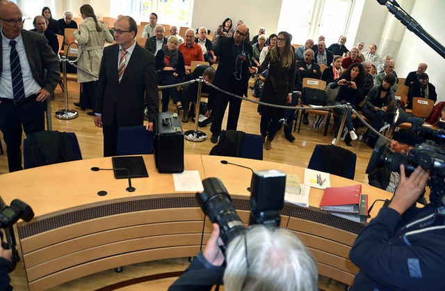 Prozess gegen Rickenbachs Brgermeiste... Moosmann vor dem Landgericht Waldshut  | Foto: Krug