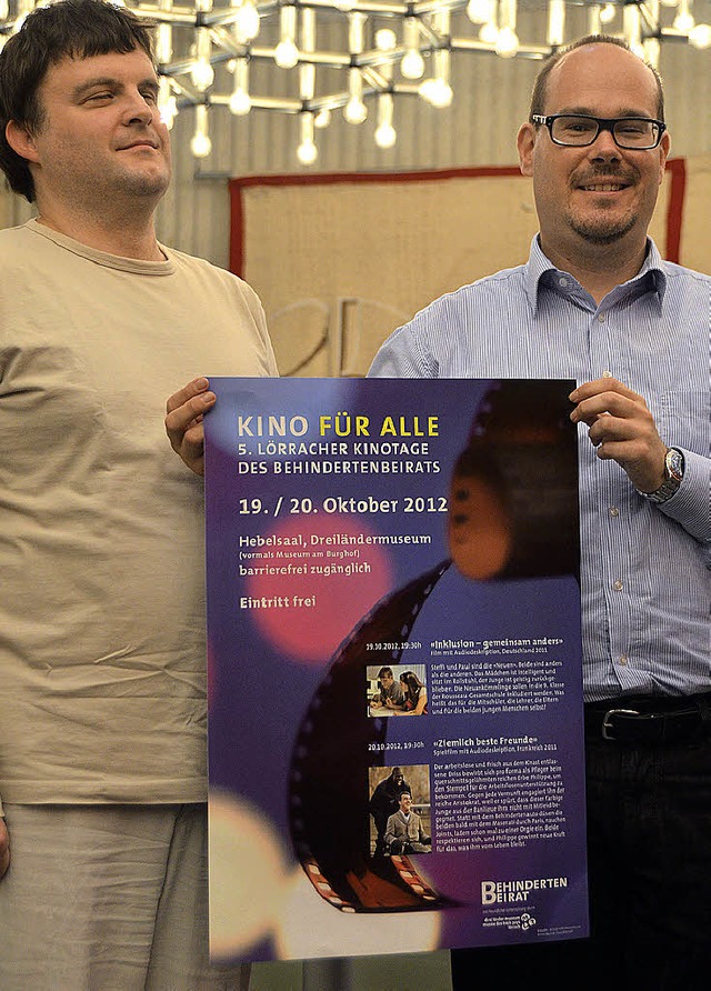Dirk Furtwngler (links) und Jan Wenne... Projekt &#8222;Kino fr alle&#8220;.   | Foto: C. Ghne
