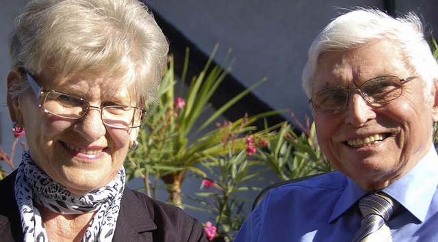 Ida und Alois Volk sind 60 Jahre verheiratet.   | Foto: Elfriede Mosmann