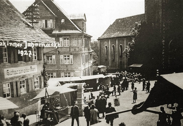 historisches Foto vom Le nzkircher Jahrmarkt 1927  | Foto: Archiv Haderer