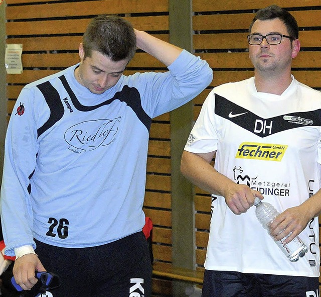 Frustriert: HTV-Torwart Daniel Velz und Trainer Daniel Hasemann   | Foto: wk