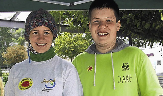 Wofr die BUND-Jugend steht, erklren ...detag Luisa Musahl und Jakob Scheuble.  | Foto: Freudig