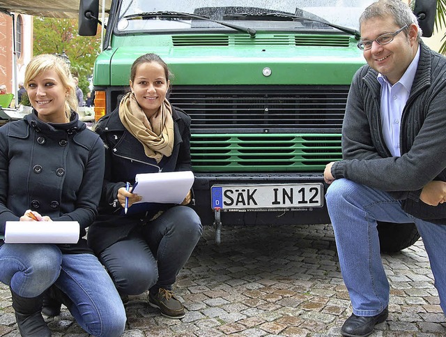 Knnten einige Autos bald so  unterweg...sterkennzeichen auf dem Mnsterplatz.   | Foto: Ralph Fautz