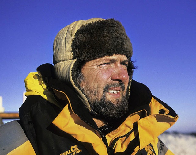 Der Polarforscher Arved Fuchs berichte...ordpoldmmerung&#8220; in die  Arktis.  | Foto: Martin Schulte-Kellinghaus