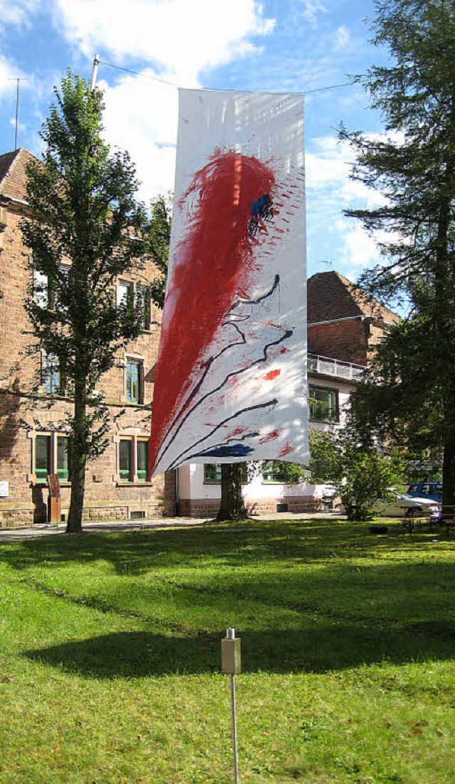 Das Rothhndle-Areal zeigt mit Mario Moronti Flagge.   | Foto: Georgis Zwach