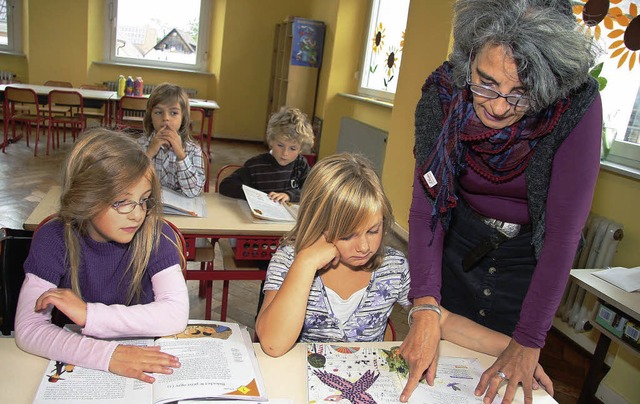 Bilingualer Unterricht in der Klasse 1/2 mit Lehrerin Sylvie Briancon.   | Foto: Sandra Decoux-Kone