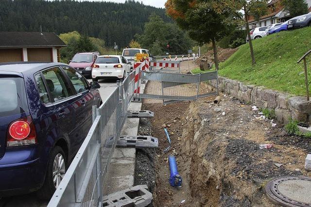 Sanierungsarbeiten an der L156 bis zur Ortsmitte in vollem Gange