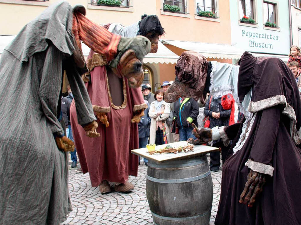 Allerlei skurrile bis unheimliche Begegnungen konnten die Besucher wieder am Sonntag im "Fabelhaften Staufen" machen.