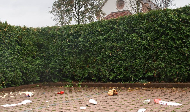 Zur Mllhalde wurde der Parkplatz vor der St.Josefskapelle umfunktioniert.  | Foto: hrvoje miloslavic