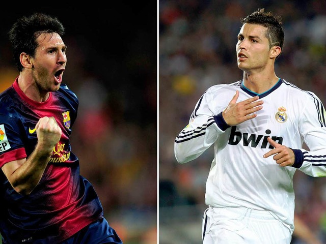 Je zwei Tore: Lionel Messi (links) und...chen dem FC Barcelona und  Real Madrid  | Foto: AFP