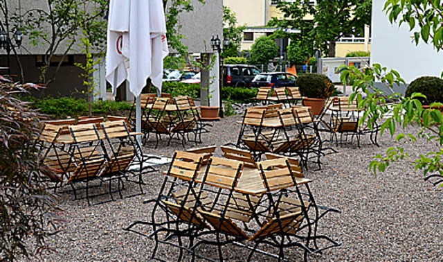 Biergarten Ja, Freiluft-Kino vorerst noch Nein.   | Foto: Jahn