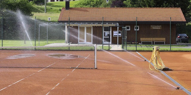 Wo heute die modernen Tennispltze im ...undstein fr den weien Sport gelegt.   | Foto: GERT BRICHTA