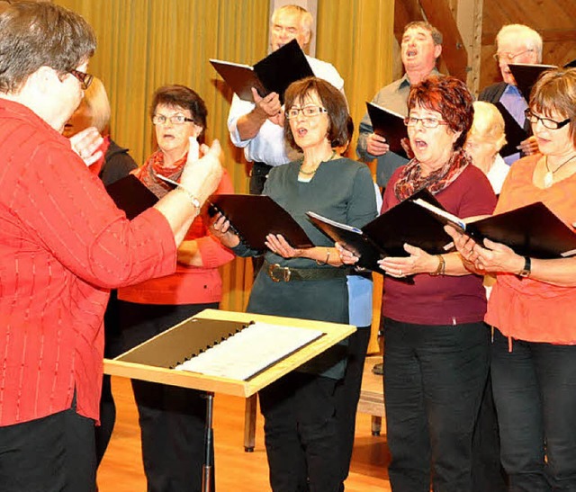 Der katholische Kirchenchor Hchenschw...reuten die Besucher mit ihrem Konzert.  | Foto: Stefan Pichler