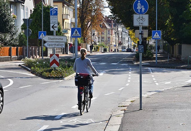Fahrradschutzstreifen erhhen die Sich...Fall ist, wird in Lrrach untersucht.   | Foto: zvg
