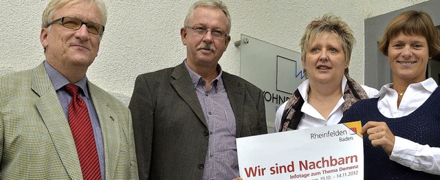 Organisieren die Demenztage in Rheinfe...d Katrin Mrgelin-Oehler (von links).   | Foto: Ralf Staub