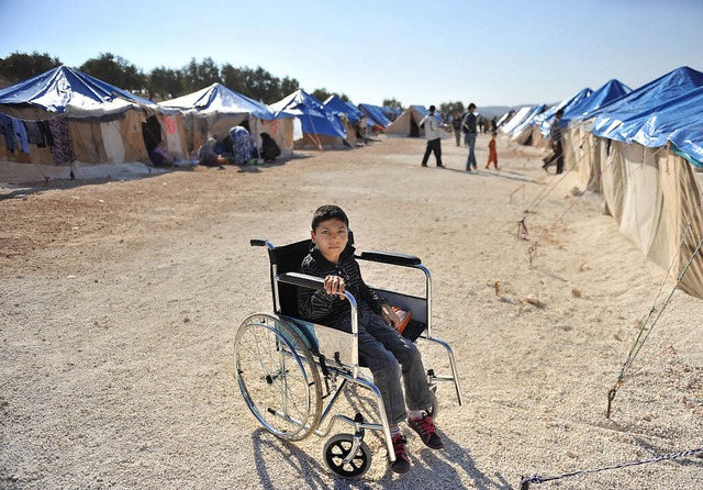 Unter den Opfern im syrischen Brgerkr...tlings-Camp nahe der trkischen Grenze  | Foto: AFP