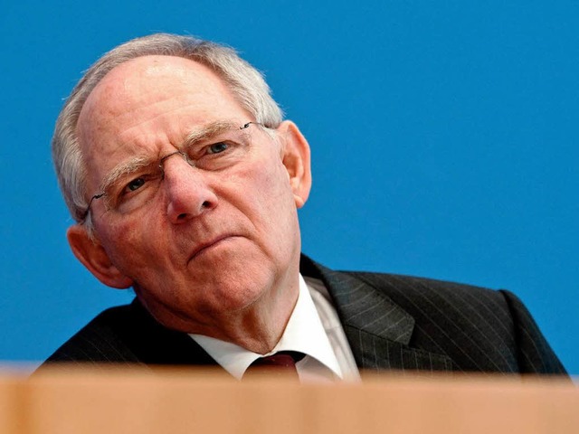Bundesfinanzminister Schuble hlt Spe...s Staates aus der Eurozone fr sinnlos  | Foto: dpa