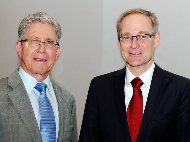 Oberbrgermeister Wolfgang G. Mller/(...rmeister Karl Langensteiner-Schnborn.  | Foto: Heidi Foessel