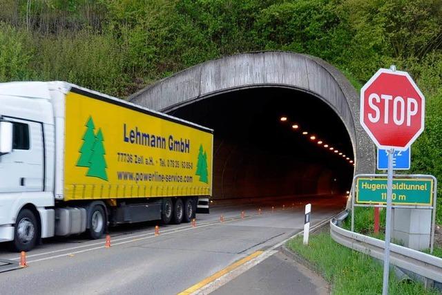 Hugenwaldtunnel ein Wochenende gesperrt