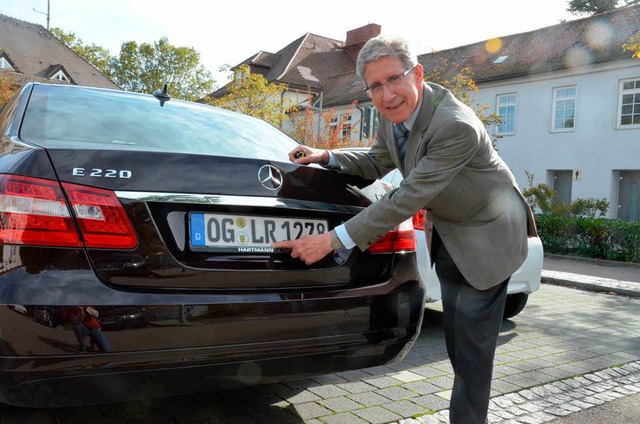Noch fhrt der Lahrer Oberbrgermeiste... OG-Kennzeichen an seinem Dienstwagen.  | Foto: Christian Kramberg