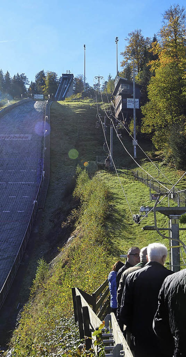 Die Aufstiegshilfe an der Adlerschanze... nicht mehr den Sicherheitsstandards.   | Foto: S. Wolfrum