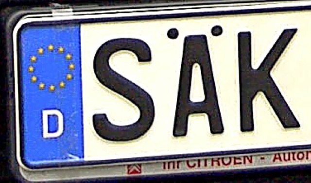 SK auf dem Nummernschild ist kein Thema fr den Herrischrieder Gemeinderat.  | Foto: Archivfoto: H. Siebold