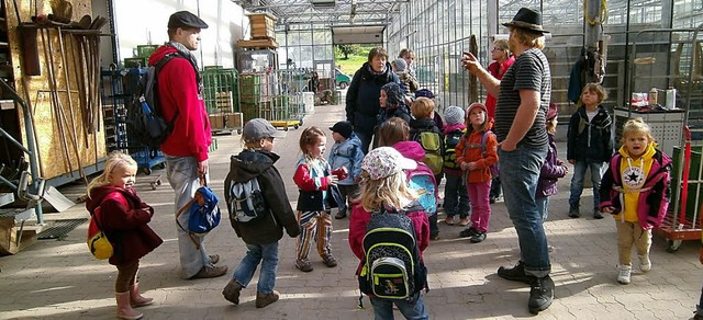 Fischinger Kindergartenkinder hatten in der Grtnerei viel zu bestaunen.  | Foto: privat