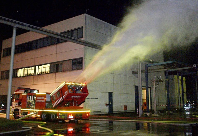 Der Turbolscher bei der bung beim DSM-Werk   | Foto: Albert Greiner