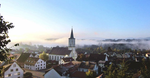 Nebel ber dem Rhein, Sonne ber Schwrstadt. So schn kann Herbst sein.   | Foto: Helmut Kohler